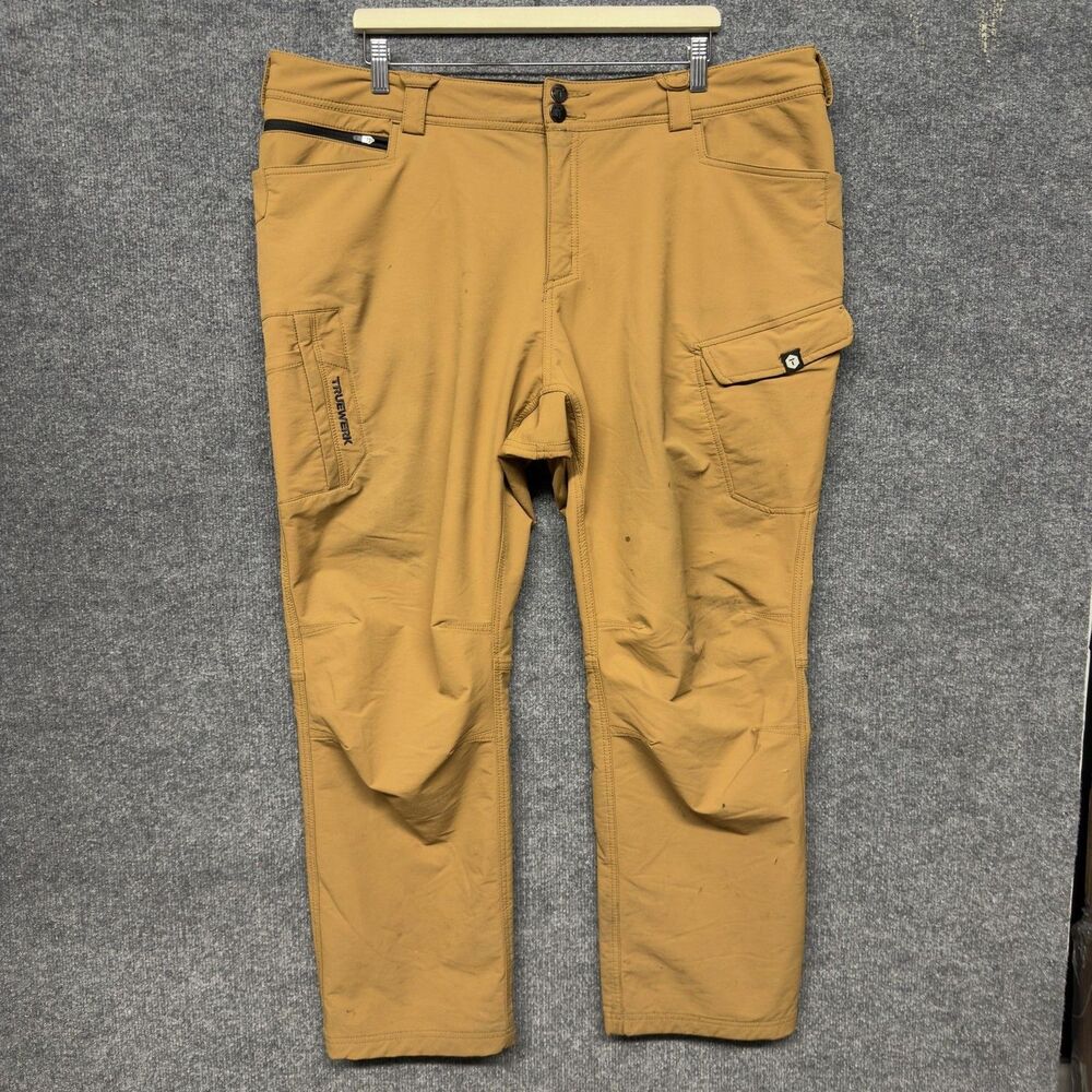 Truewerk T2 Werkpant Cargo Pants Mens 42x30 Brown Stretch Technical Workwear